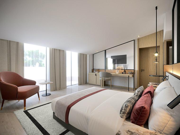 Suniş Kumköy Beach Hotel otel odası ve banyo tasarımı, görsel 3